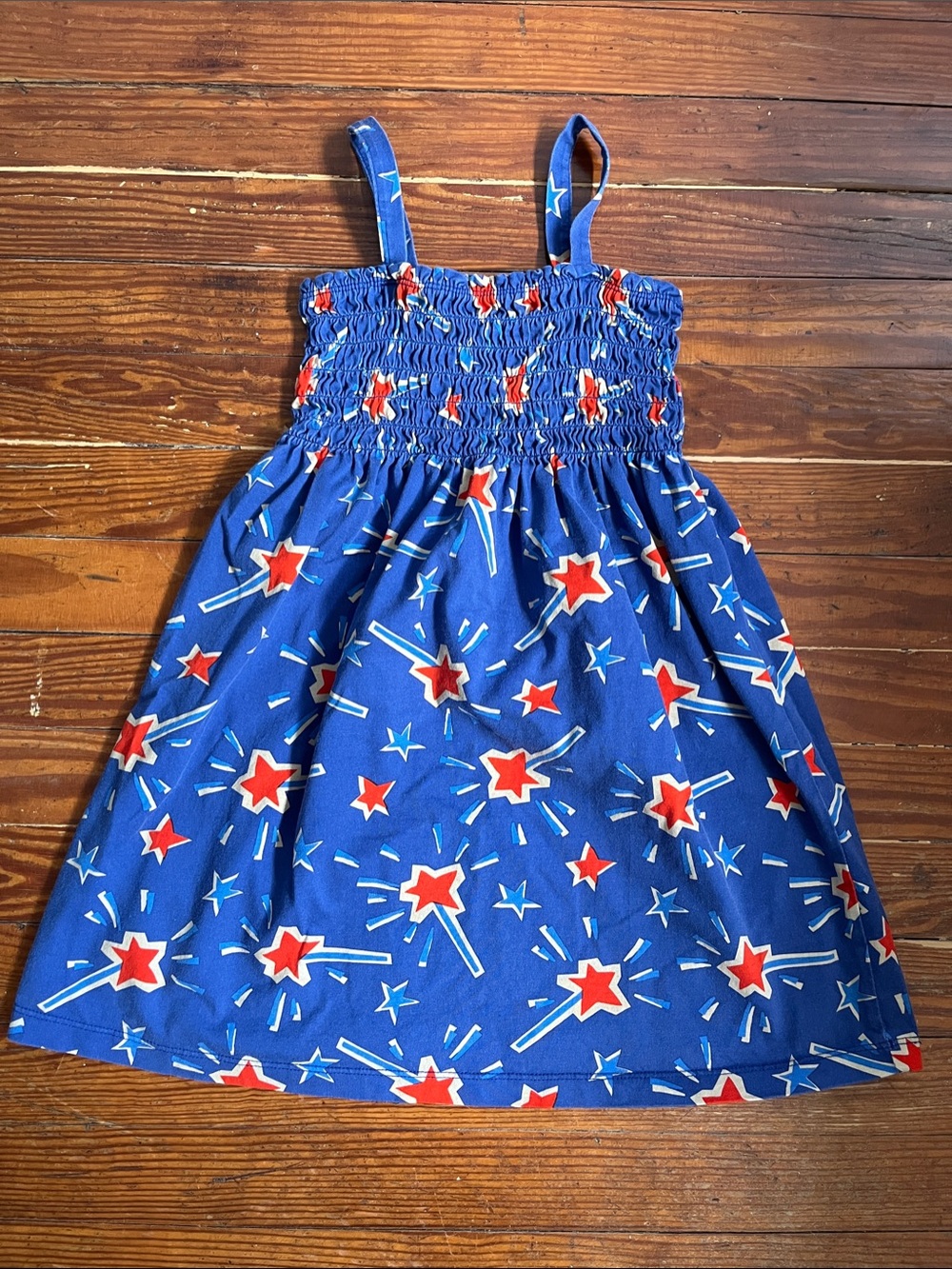 Hanna Andersson Blue Star Print Sundress - July 4th Fireworks